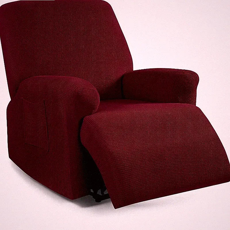 1Seat Spandex Jacquard Recliner Sofa Cover Stretch Protector With Elastic Bottom