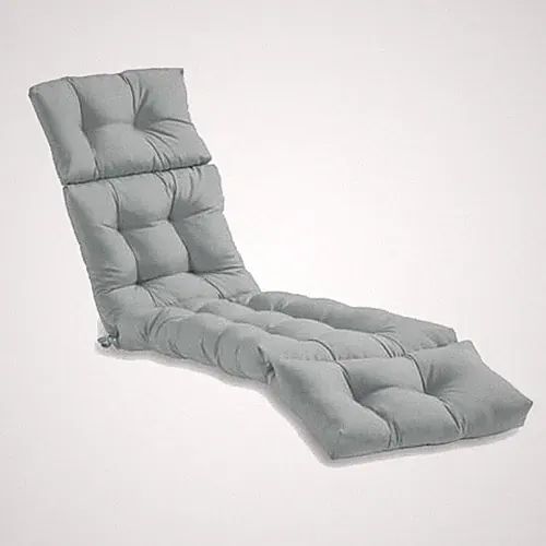 Chaise Lounge Chair Cushions Long Bench Cushion for Outdoor Furniture, All Grey