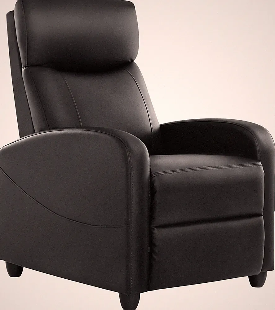 Comfortable Grey Recliner Chair with Lumbar Support for Living Room Relaxation