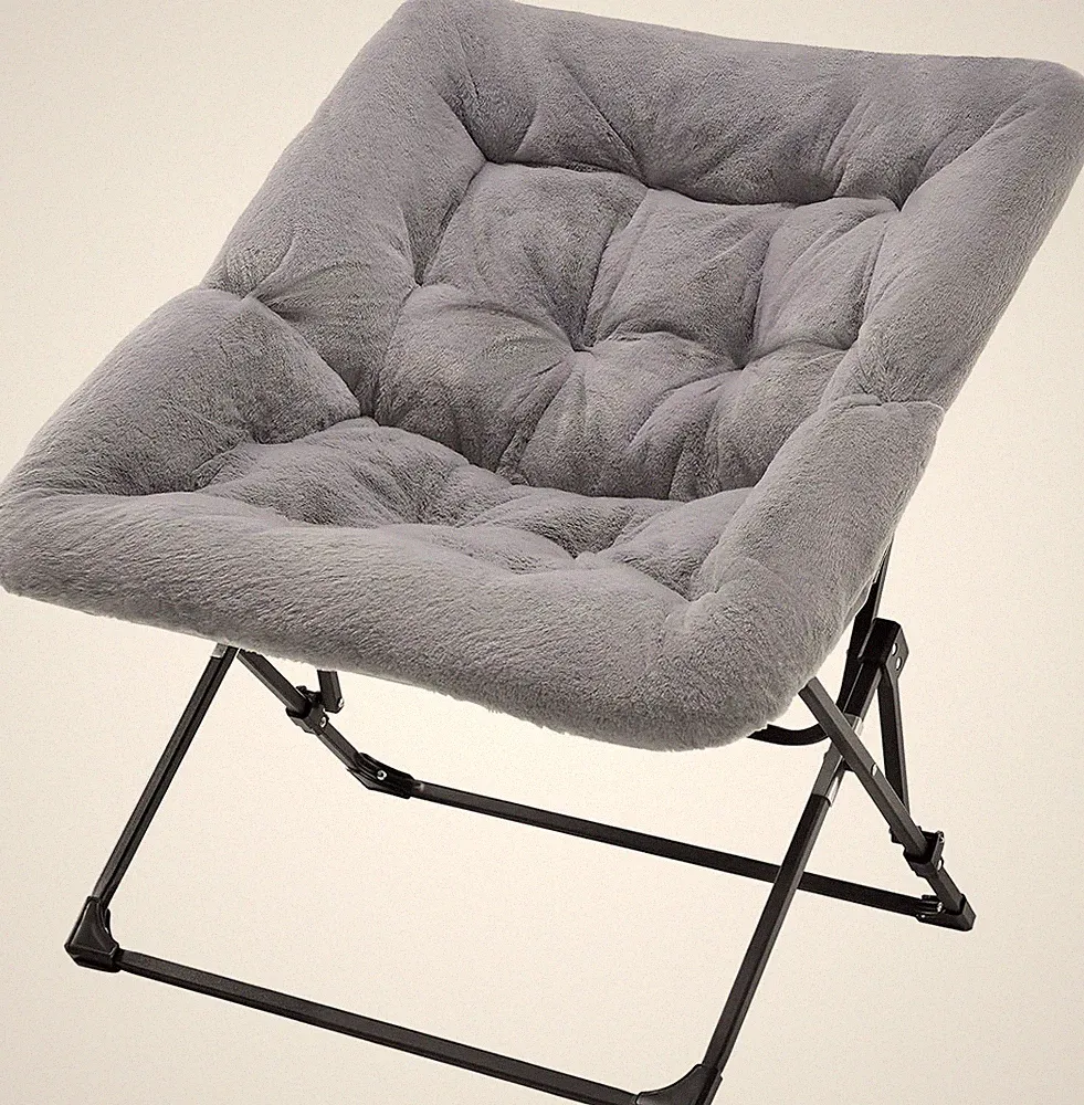 Comfy Chair for , Soft Faux Fur Folding Lounge for Bedroom Living Room Dorm Room