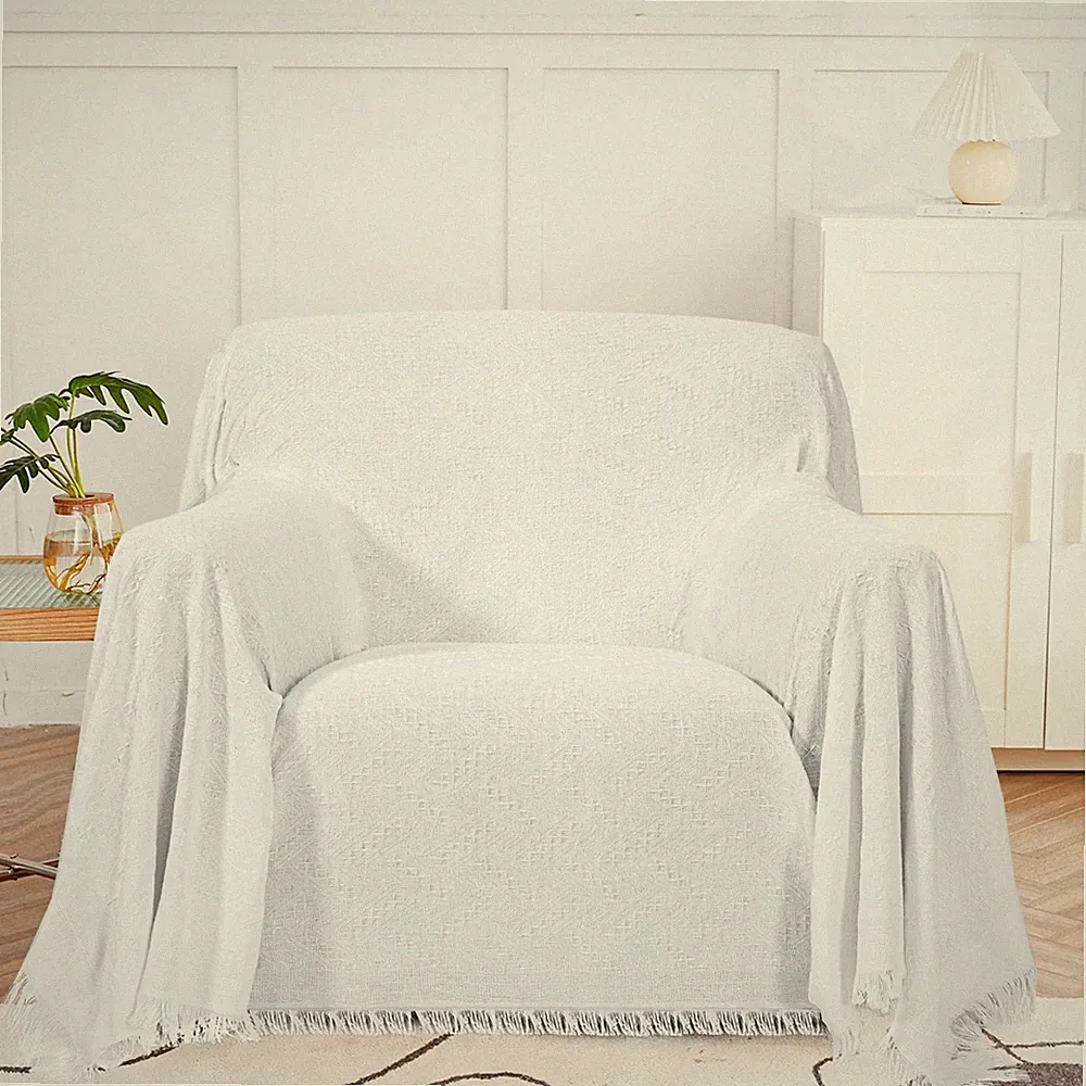 Couch Cover White Sofa Covers Small Chair Cover Geometrical Couch Recliner Co...