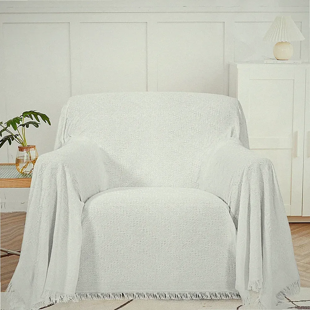 Couch Cover White Sofa Covers Small Chair Cover Geometrical Couch Recliner Cover