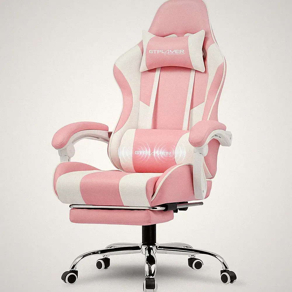 GTPLAYER Gaming Chair, Computer Chair with Footrest and Lumbar Support, Heigh...