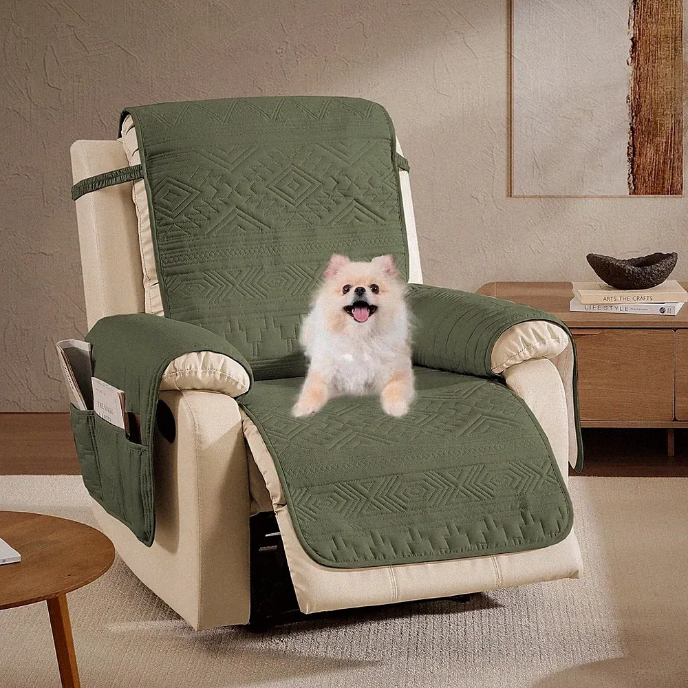 New Listing Boho Quilted Recliner Covers, Water-Repellent Recliner Slipcovers, Lazy Boy C...