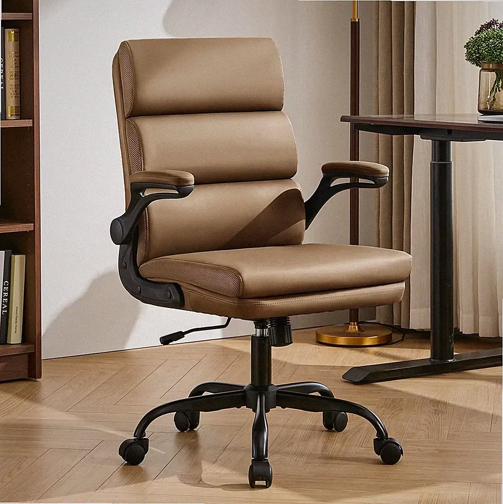Office Chair Adjustable Desk Chair Mid Back Executive Comfortable Bonded Leather