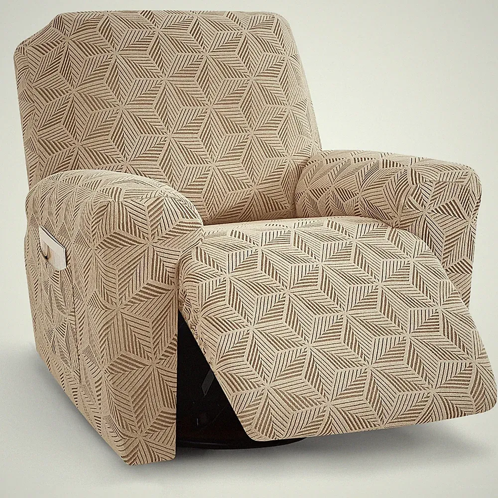 Oversized Recliner Chair Cover, Stretch Recliner Slipcover for 1 Seater, Geom...