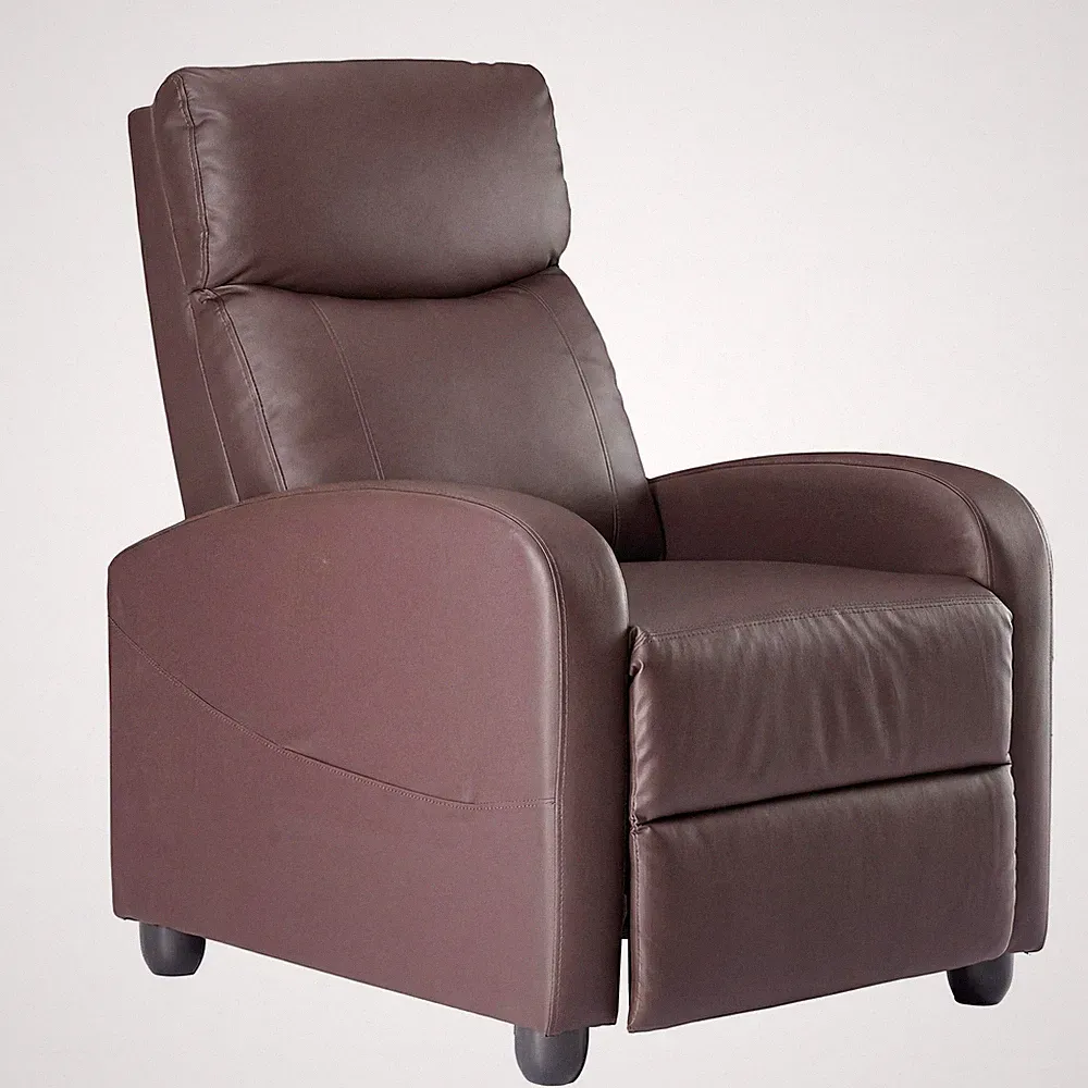 Recliner Chair PU Leather Recliner Sofa No Massage, Home Theater Seating with...