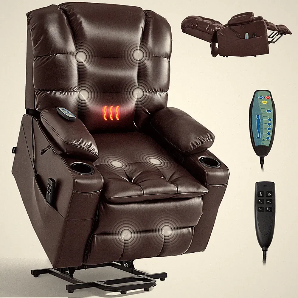 Uimoso Power Lift Recliner Chair with Heating, Massage, and Triple-Motor System